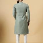 Classic Moss Green Achkan for Men | Elegant Ethnic Wear | Jaipurio